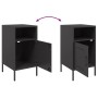 Bedside tables 2 units cold-rolled steel black 36x39x68 cm by , Nightstands - Ref: Foro24-843067, Price: 137,01 €, Discount: %