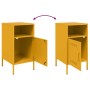 Bedside tables 2 units, yellow laminated steel, 36x39x68 cm by , Nightstands - Ref: Foro24-843073, Price: 145,68 €, Discount: %