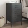 Cold-rolled black steel bedside table 36x39x68 cm by , Nightstands - Ref: Foro24-843078, Price: 110,75 €, Discount: %