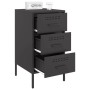 Cold-rolled black steel bedside table 36x39x68 cm by , Nightstands - Ref: Foro24-843078, Price: 146,99 €, Discount: %