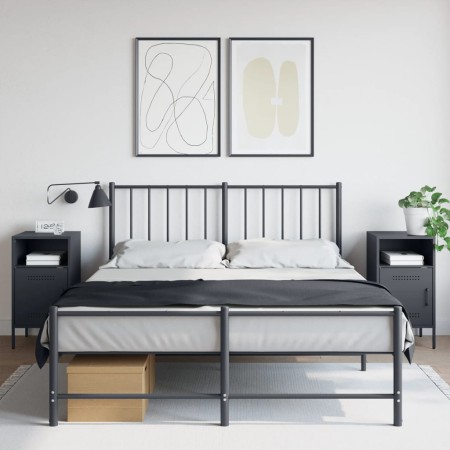 Bedside tables 2 units anthracite gray steel 36x39x68 cm by , Nightstands - Ref: Foro24-843071, Price: 145,68 €, Discount: %