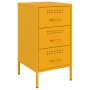 Mesita de noche acero laminado en frío amarillo 36x39x68 cm de , Mesitas de noche - Ref: Foro24-843084, Precio: 116,87 €, Des...