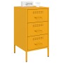 Mesita de noche acero laminado en frío amarillo 36x39x68 cm de , Mesitas de noche - Ref: Foro24-843084, Precio: 116,87 €, Des...