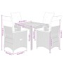 Garden table and 5-piece chair set with gray synthetic rattan cushions by , Garden sets - Ref: Foro24-3276968, Price: 539,20 ...