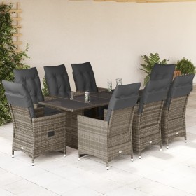 Gartentisch und Stühle 9-teilig und Kissen aus grauem Kunststoff-Rattan. von , Gartensets - Ref: Foro24-3276900, Preis: 1,00 ...