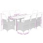 Garden table and 9-piece chair set with gray synthetic rattan cushions. by , Garden sets - Ref: Foro24-3276898, Price: 1,00 €...