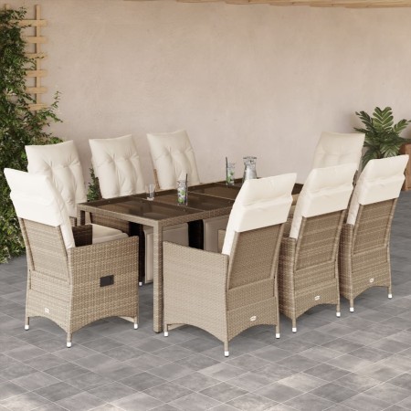 Garden table and chairs set 5 pieces with beige PE rattan cushions by , Garden sets - Ref: Foro24-3276942, Price: 1,00 €, Dis...