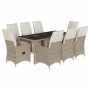 Garden table and chairs set 5 pieces with beige PE rattan cushions by , Garden sets - Ref: Foro24-3276942, Price: 1,00 €, Dis...