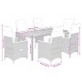 Garden table and chairs set 7 pieces with black PE rattan cushions by , Garden sets - Ref: Foro24-3276963, Price: 864,19 €, D...