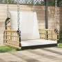 Silla columpio con cojines ratán sintético y acero 63x58x39 cm de , Bancos de jardín - Ref: Foro24-4009297, Precio: 96,00 €, ...