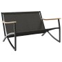 Garden bench with black steel cushions 120 cm by , Garden sets - Ref: Foro24-4009306, Price: 165,99 €, Discount: %