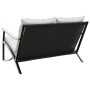 Garden bench with black steel cushions 120 cm by , Garden sets - Ref: Foro24-4009306, Price: 165,99 €, Discount: %