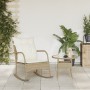 Silla mecedora de jardín con cojines ratán sintético beige de , Sillas de jardín - Ref: Foro24-369022, Precio: 105,27 €, Desc...