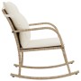 Silla mecedora de jardín con cojines ratán sintético beige de , Sillas de jardín - Ref: Foro24-369022, Precio: 105,27 €, Desc...