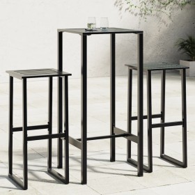 High table and garden stools set 3 pieces black steel by , Garden sets - Ref: Foro24-3283750, Price: 214,80 €, Discount: %