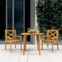 Garden dining chairs 2 pcs solid acacia wood by vidaXL, Garden chairs - Ref: Foro24-310305, Price: 133,04 €, Discount: %