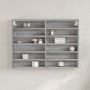 Vitrina de madera de ingeniería gris Sonoma 80x8,5x58 cm de , Estantes y estanterías - Ref: Foro24-847959, Precio: 49,92 €, D...