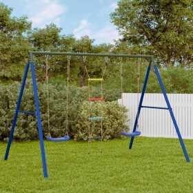 Schaukelspielplatz im Freien mit Schaukeln und Leiter von , Schaukeln und Spielgeräte - Ref: Foro24-3283591, Preis: 130,99 €,...