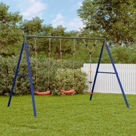 Outdoor swing set with swings and a rope disc. by , Swings and play structures - Ref: Foro24-3283601, Price: 134,99 €, Discou...