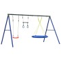 Outdoor swing set with a swing, trapeze, and disk swing. by , Swings and play structures - Ref: Foro24-3283629, Price: 186,99...