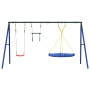 Outdoor swing set with a swing, trapeze, and disk swing. by , Swings and play structures - Ref: Foro24-3283629, Price: 186,99...