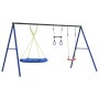 Outdoor swing set with a swing, trapeze, and disk swing. by , Swings and play structures - Ref: Foro24-3283629, Price: 186,99...