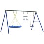 Outdoor swing set with a swing, trapeze, and disk swing. by , Swings and play structures - Ref: Foro24-3283615, Price: 186,99...