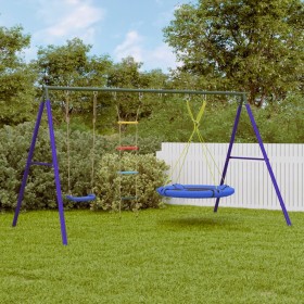 Swing set with a swing, ladder, and round swing. by , Swings and play structures - Ref: Foro24-3283617, Price: 186,99 €, Disc...