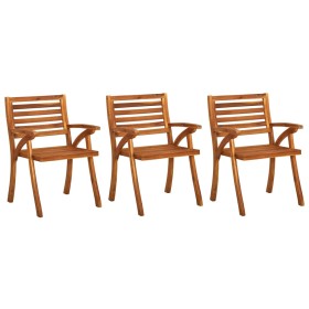 Garden chairs, 3 units, solid acacia wood by vidaXL, Garden chairs - Ref: Foro24-310630, Price: 197,99 €, Discount: %