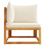 Corner garden sofa with solid acacia wood cushions by , Outdoor sofas - Ref: Foro24-4008176, Price: 143,99 €, Discount: %