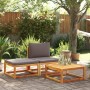 Garden sofa set with 3-piece solid acacia wood cushions. by , Outdoor sofas - Ref: Foro24-4008174, Price: 250,65 €, Discount: %