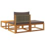 Garden sofa set with 3-piece solid acacia wood cushions. by , Outdoor sofas - Ref: Foro24-4008174, Price: 250,65 €, Discount: %