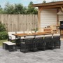 Garden dining set with 13-piece black synthetic rattan cushions. by , Garden sets - Ref: Foro24-3210807, Price: 807,99 €, Dis...