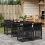 5-piece garden furniture set with black synthetic rattan cushions by , Garden sets - Ref: Foro24-3210715, Price: 300,01 €, Di...