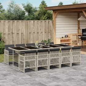 11-piece garden dining set with gray synthetic rattan cushions by , Garden sets - Ref: Foro24-3210755, Price: 865,99 €, Disco...