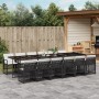 Garten-Essgruppe mit 13-teiligen Kissen aus schwarzem Kunststoff-Rattan. von , Gartensets - Ref: Foro24-3210762, Preis: 892,2...