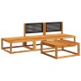 Set of garden sofas with 4-piece solid acacia wood cushions by , Garden sets - Ref: Foro24-3278889, Price: 353,62 €, Discount: %