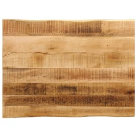 Massivholz-Tischplatte mit natürlicher Kante aus Mangoholz 90x60x2,5 cm. von , Tischplatten - Ref: Foro24-370669, Preis: 62,9...