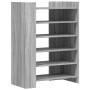 Mueble zapatero madera ingeniería gris Sonoma 74,5x37,5x100 cm de , Zapateros y organizadores de calzado - Ref: Foro24-848435...