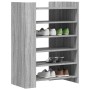 Mueble zapatero madera ingeniería gris Sonoma 74,5x37,5x100 cm de , Zapateros y organizadores de calzado - Ref: Foro24-848435...