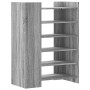 Shoe cabinet in gray Sonoma wood engineering 74.5x37.5x100 cm by , Shoe racks and shoe organizers - Ref: Foro24-848435, Price...