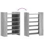 Shoe cabinet in gray Sonoma wood engineering 74.5x37.5x100 cm by , Shoe racks and shoe organizers - Ref: Foro24-848435, Price...