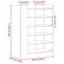 Shoe cabinet in gray Sonoma wood engineering 74.5x37.5x100 cm by , Shoe racks and shoe organizers - Ref: Foro24-848435, Price...