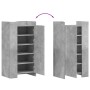 Shoe rack made of gray concrete wood engineering 52x37.5x100 cm by , Shoe racks and shoe organizers - Ref: Foro24-848440, Pri...