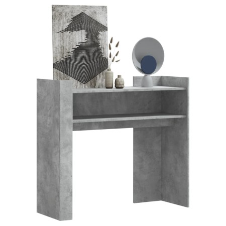 Engineered wood console table in concrete gray, 100x35x90 cm by , Side tables - Ref: Foro24-848468, Price: 74,46 €, Discount: %