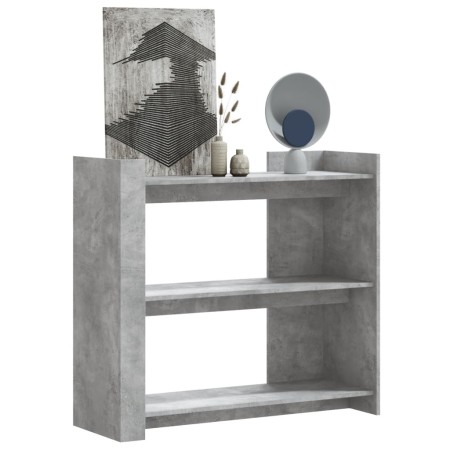 Mesa consola de madera de ingeniería gris hormigón 100x35x90 cm de , Mesas auxiliares - Ref: Foro24-848475, Precio: 78,60 €, ...