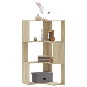 Corner shelf 3 levels oak Sonoma wood 50x50x102cm by , Bookcases and shelves - Ref: Foro24-852593, Price: 55,93 €, Discount: %