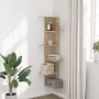 Corner wall shelf in Sonoma oak wood 36.5x36.5x140cm by , Shelves and shelves - Ref: Foro24-852629, Price: 53,99 €, Discount: %