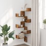 Corner wall shelf, aged wood, 45x45x147 cm by , Shelves and shelves - Ref: Foro24-852643, Price: 67,87 €, Discount: %