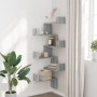 Corner wall shelf in Sonoma grey wood 45x45x147 cm by , Shelves and shelves - Ref: Foro24-852641, Price: 63,25 €, Discount: %